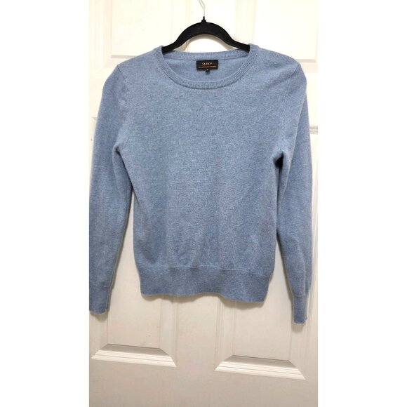 Quince Womens 100% Mongolian Cashmere Sweater Pullover Crewneck Light Blue Size - Picture 2 of 7